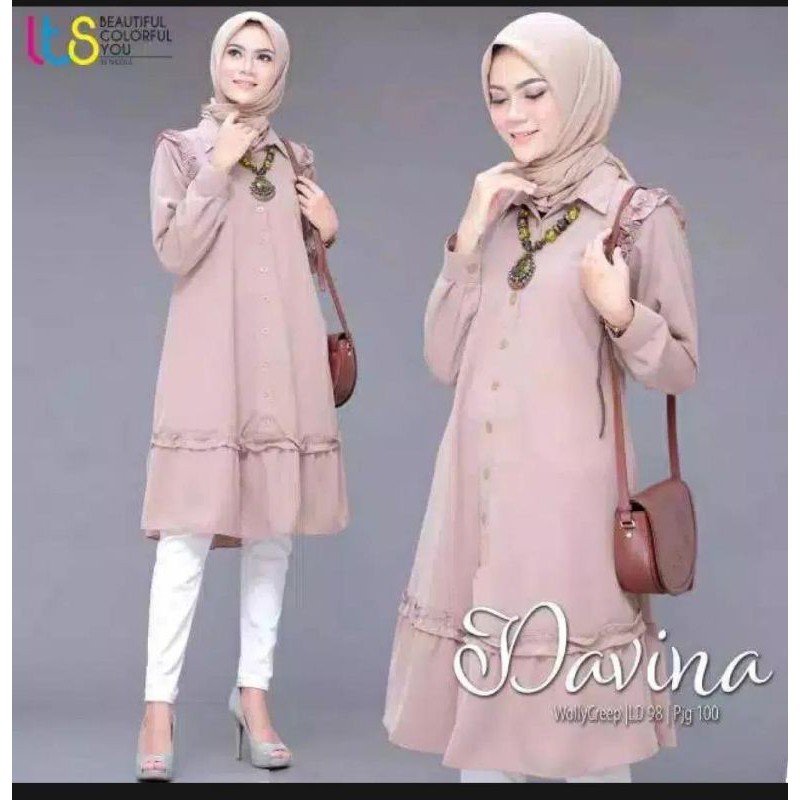 TUNIK DAVINA REMPEL BAWAH XL