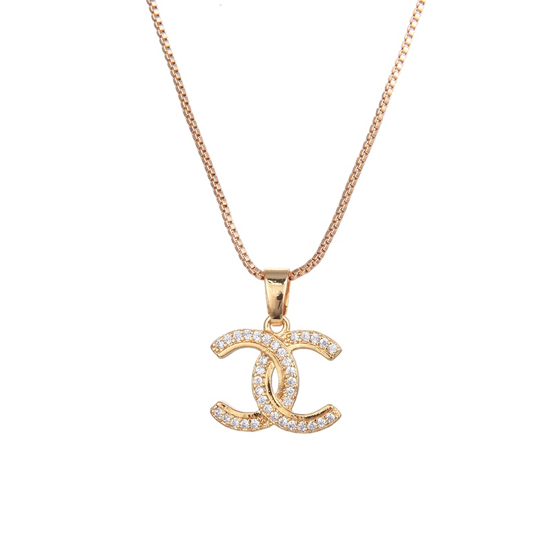 Kalung Wanita Permata Liontin Berlian Full Permata Mewah Perhiasan Lapis Emas 18K 05