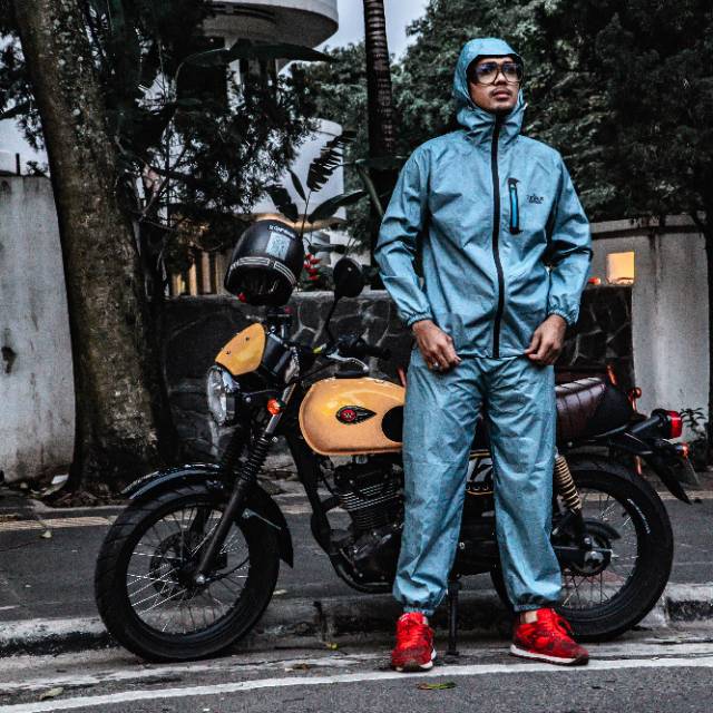 TRIPLE OUTDOOR RAINGUARD 1 set - Jas Hujan Ultralight - Jas Hujan stelan