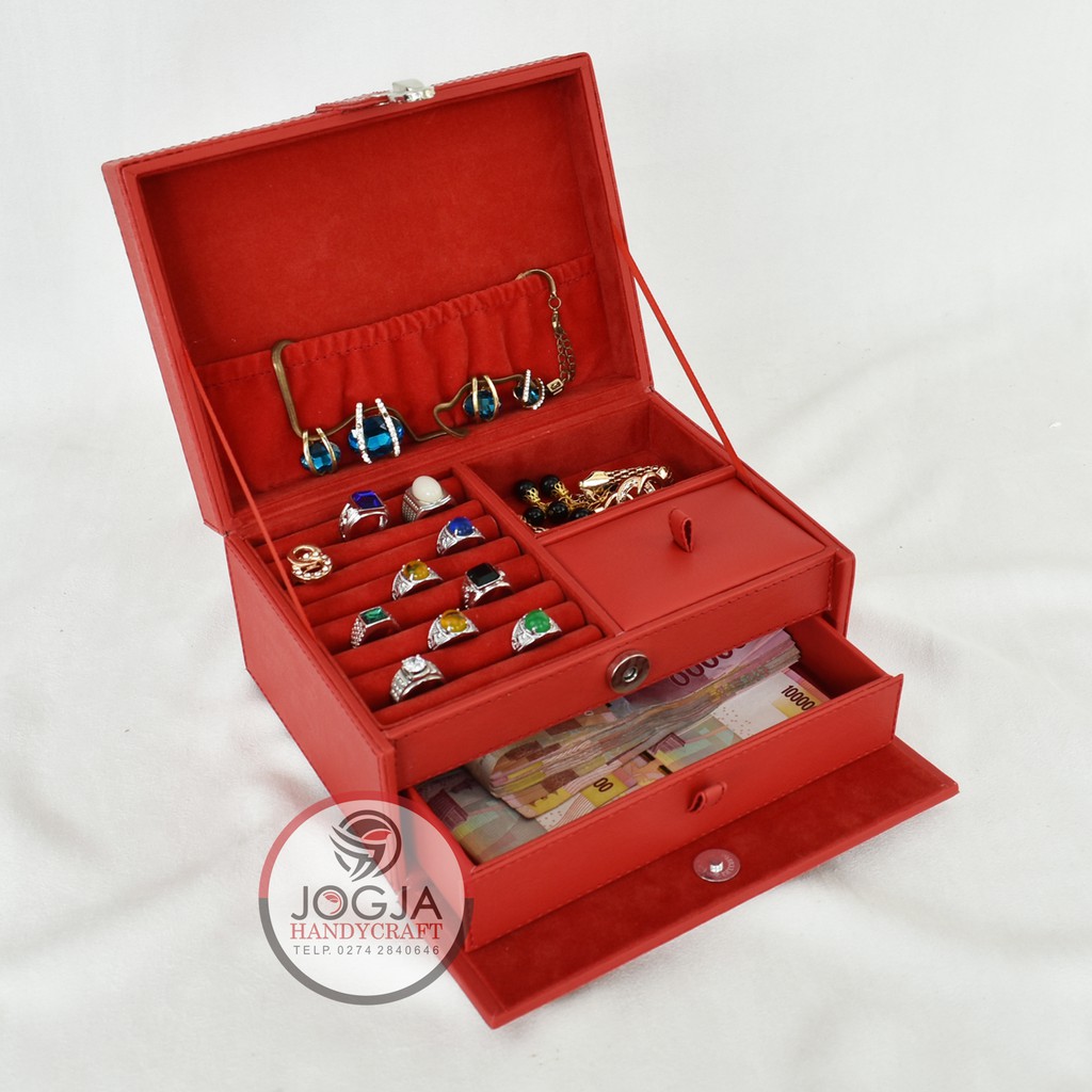 NEW!! Jewelry Box | Kotak Tempat Perhiasan &amp; Accesories Red