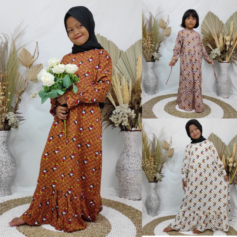 Gamis Anak Rayon Motif Kekinian