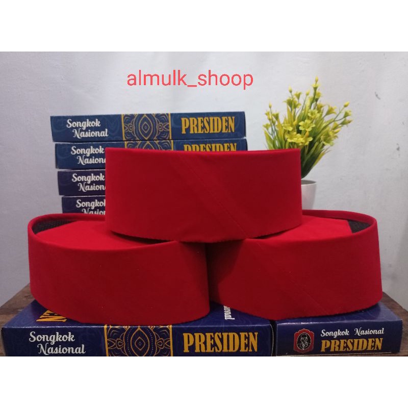 Peci Merah - Songkok Peci Kopiah, Songkok Merah, Peci Merah polos