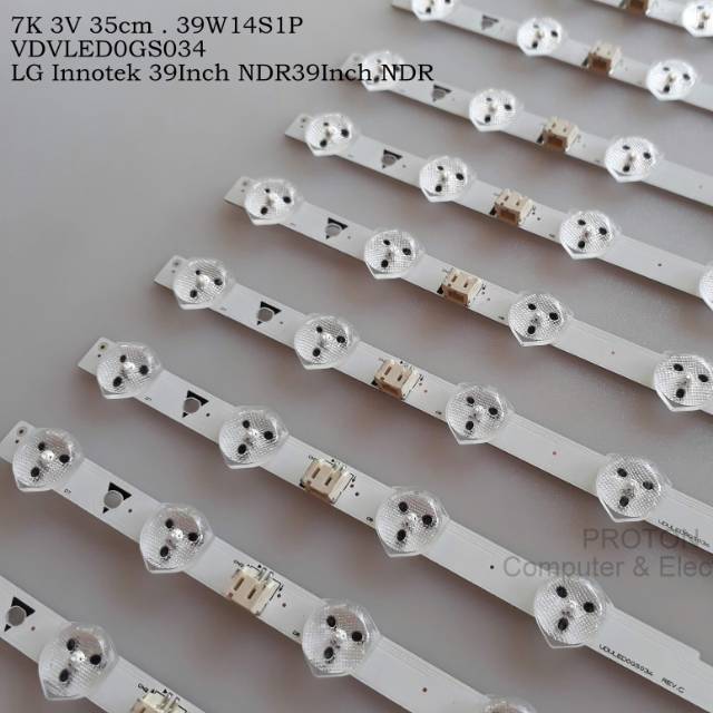 Backlight TV LED LG 39" 3V 7 Kancing 35cm 21V VDVLED0GS034 39W14S1P . LG Innotek 39Inch NDF R Type