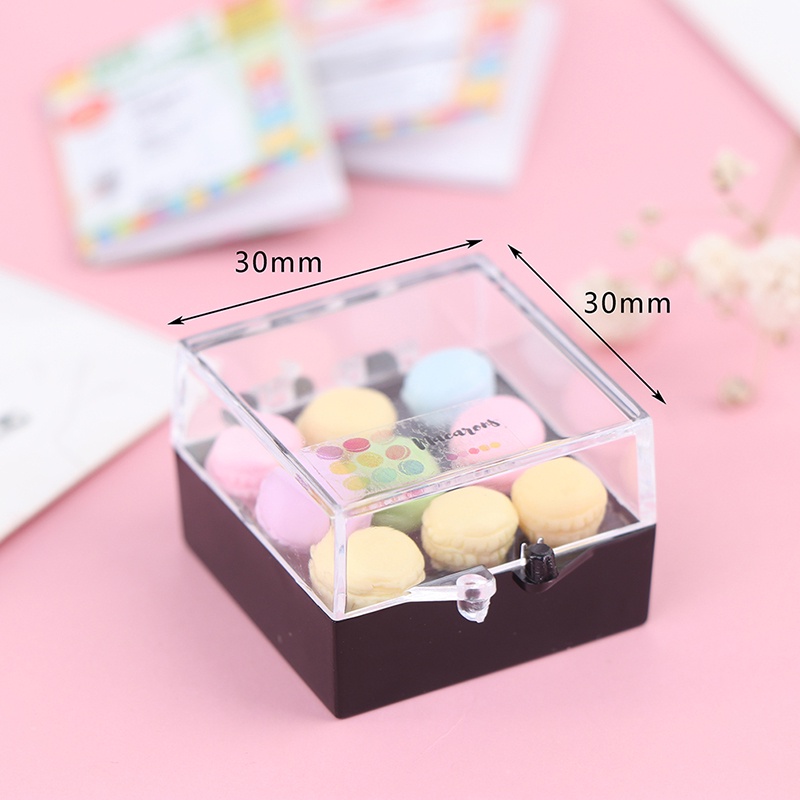 1 Set Miniatur Macaron Tea Snacks Skala 1: 12 Untuk Dekorasi Dapur Rumah Boneka