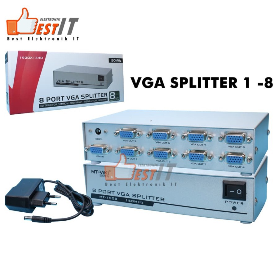 Vga Spliter 8 Port / Splitter 1-8