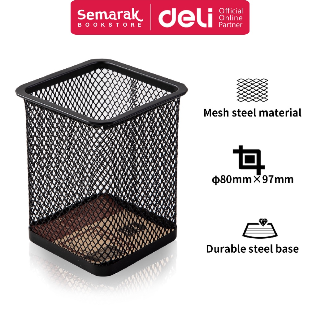 

Deli 9174 Steel Pen Holder Tempat Alat Tulis Kotak - Hitam