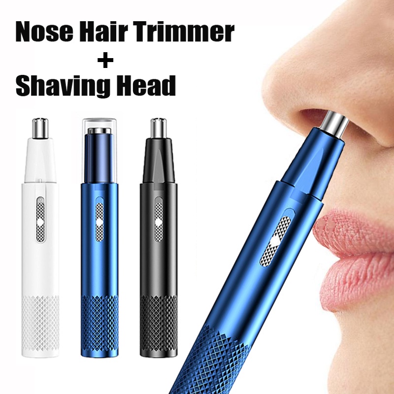 Alat Penghilang Bulu Tubuh Universal USB Rechargeable R-type Fillet Head Trimmer Alat Cukur Rambut Hidung Pria Tidak Melukai Kulit