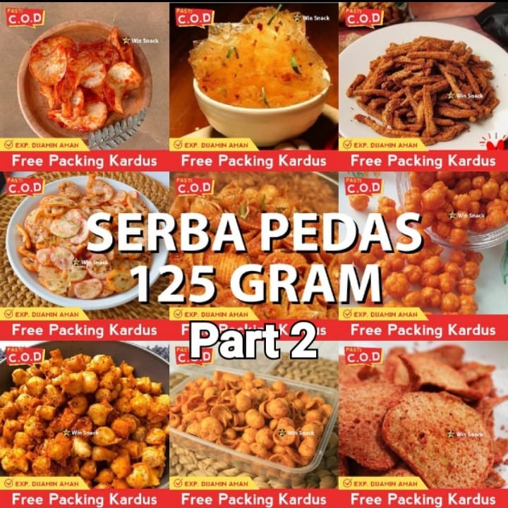 

CAMILAN KILOAN SNACK KILAON JAJANAN PEDAS MAKANAN RINGAN 125 GRAM PART 2