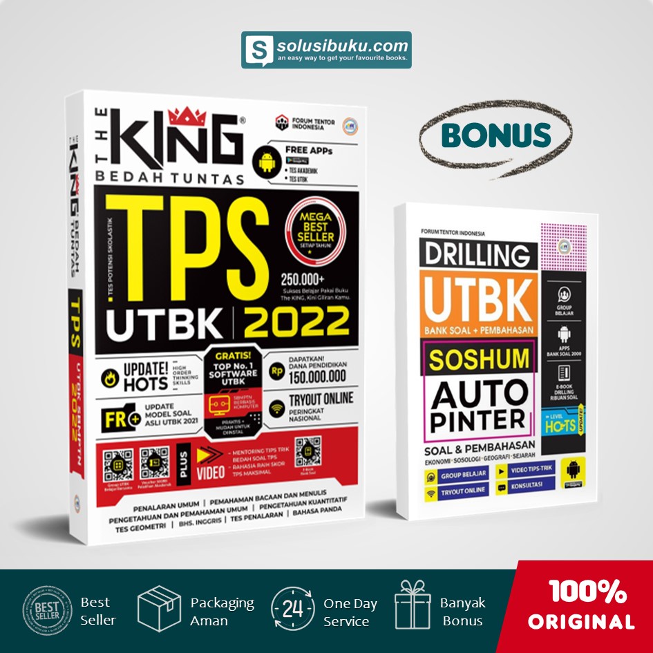 Buku The King Bedah Soal dan Materi TPS UTBK 2023 (Forum Edukasi)-TPS' 22 & DRIL SOSHU