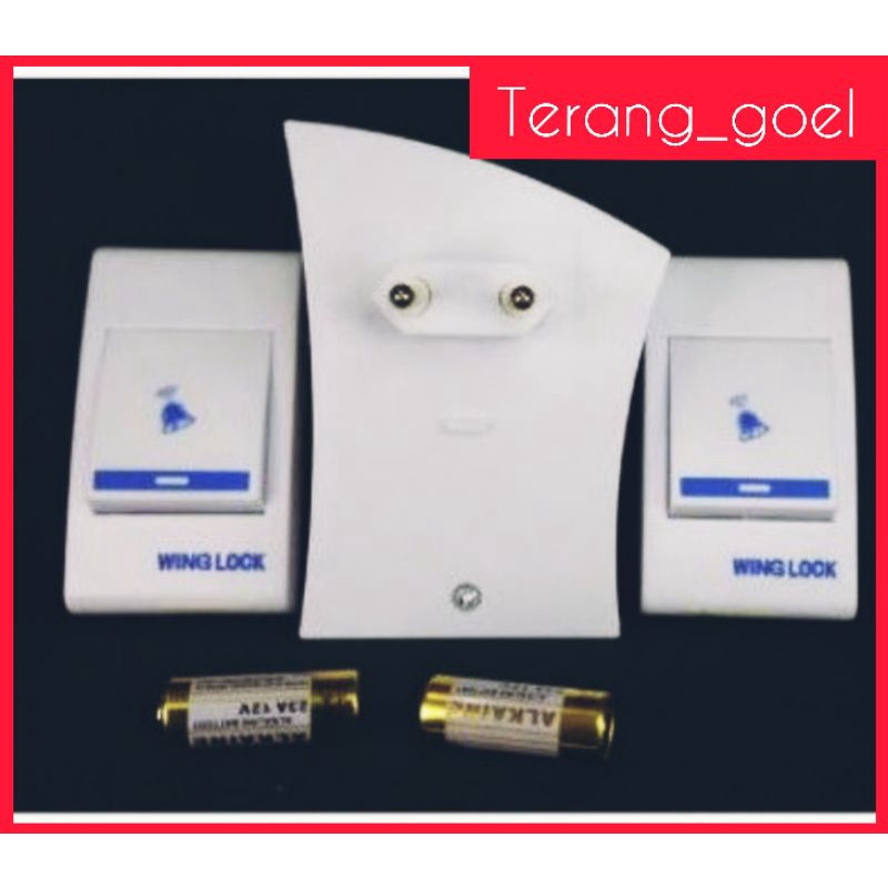 WING LOCK DOOR BELL / BEL RUMAH  DOUBLE SWITCH / SINGLE SWITCH