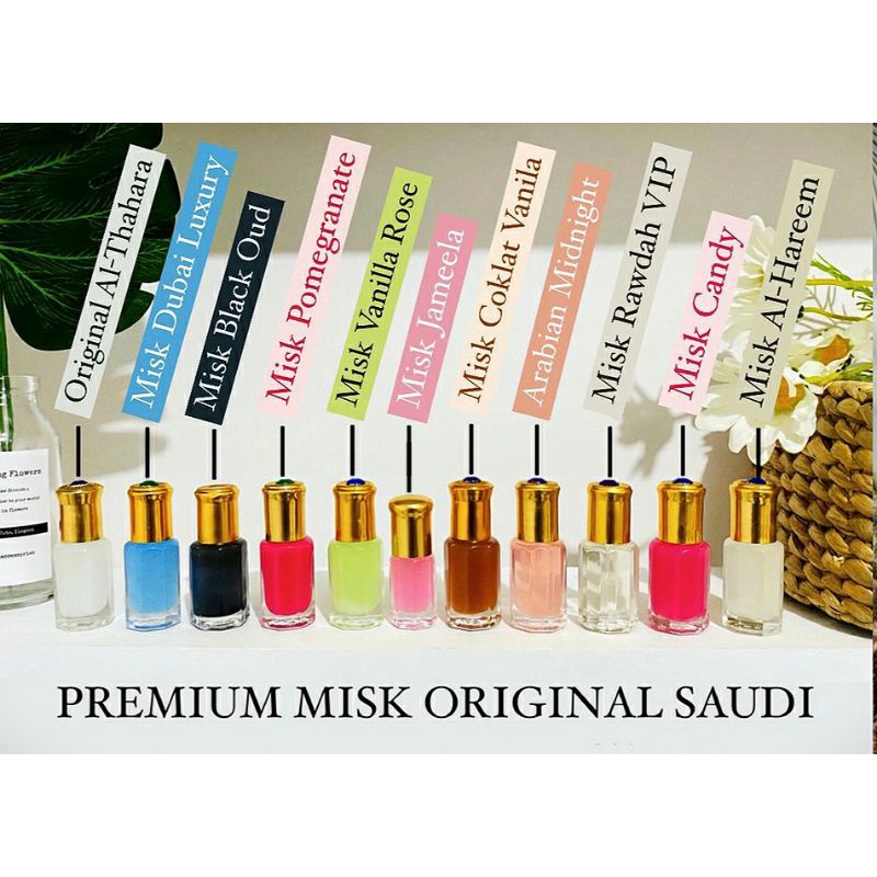 Misk Thaharah Original BPOM Musk Thaharah Miss Tahara Misk Pink Jameela Misk Raudah Pengantin 3ml