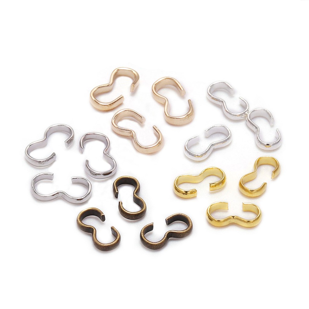 100pcs/lot 4*8 mm Konektor gesper digunakan untuk membuat perhiasan persediaan aksesoris gelang