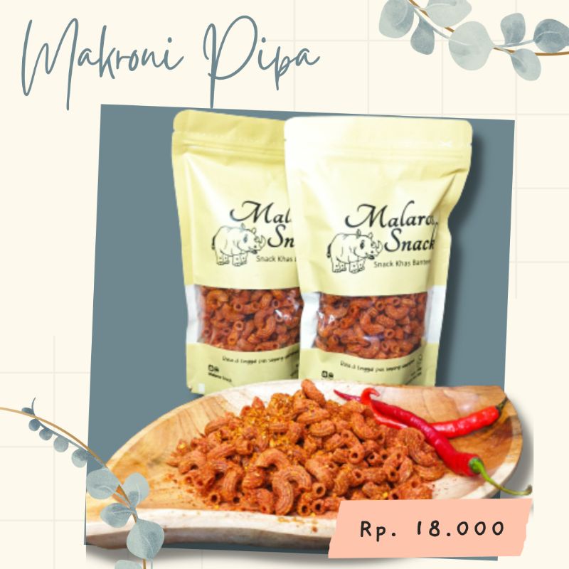 

MAKARONI PIPA BANTAT 150gr/Makaroni pedas Malaros Snack