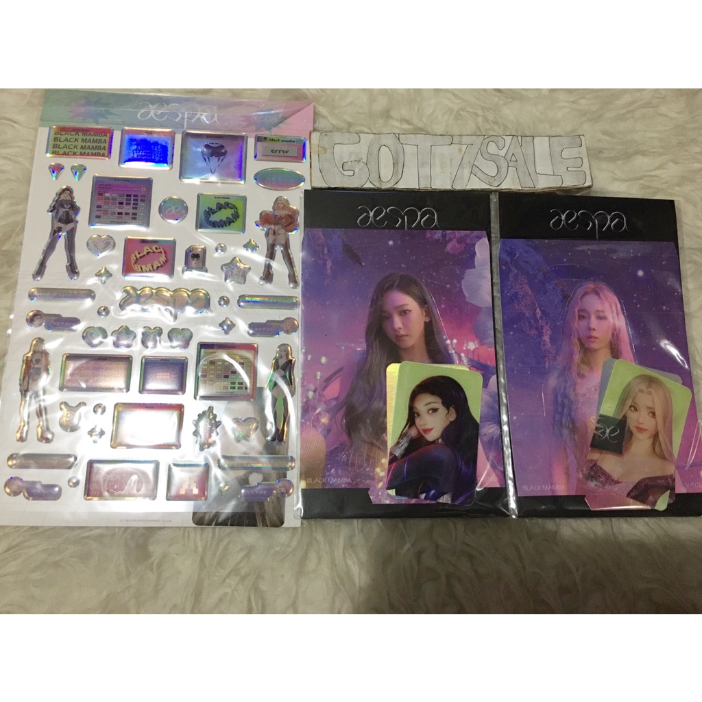 MD AESPA NEXT LEVEL / BLACK MAMBA / HOLO STANDEE / EPOXY / LENTI BM AESPA KARINA WINTER GISELLE NING