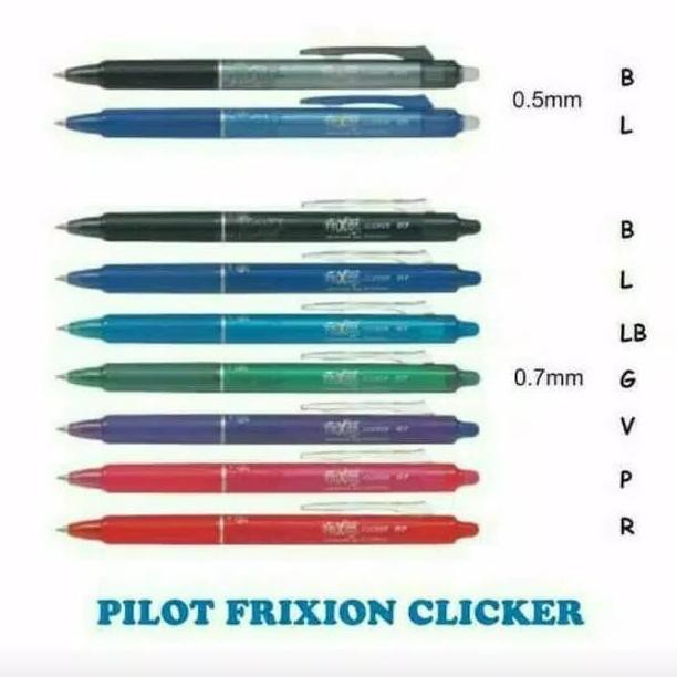 

Diskon Pulpen Frixion Clicker / Pilot Frixion Clicker / Erasable Pen 100% ORI Diskon