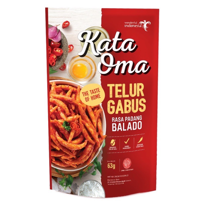 Telur Gabus Kata Oma Rasa Balado Kemasan Premium (63g)