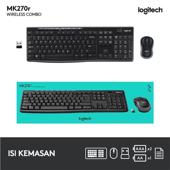 Ready Gan LOGITECH WIRELESS COMBO KEYBOARD &amp; MOUSE MK 270R / MK270R