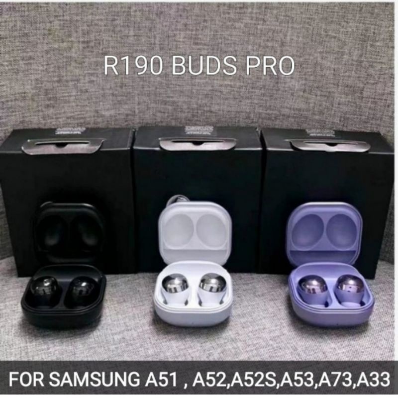 Samsung a23 a13 a33 a53 a73 a52 a52s headset earphone bluetooth wireless buds pro R190 TWS streo bas