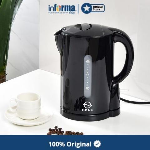 INFORMA - TEKO LISTRIK - KELS HUDSON WATER KETTLE 1L BLACK