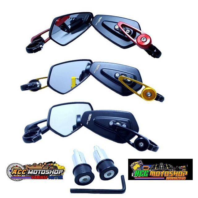 Spion Jalu Oval Universal Cnc SPION JALU BAR END OVAL SPION SET KIRI KANAN HARGA SEPASANG MURAH NEW COD