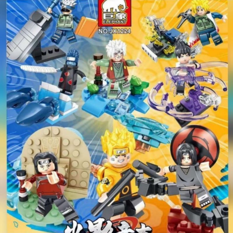 Lego Block Naruto Shinobi Minifigure 8 in 1
