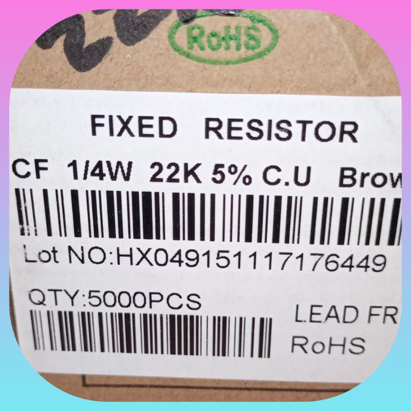 10PCS RESISTOR 1/4 SEPEREMPAT WATT 5% CARBON FILM TAIWAN KAKI TEBAL TIDAK NEMPEL MAGNET P1