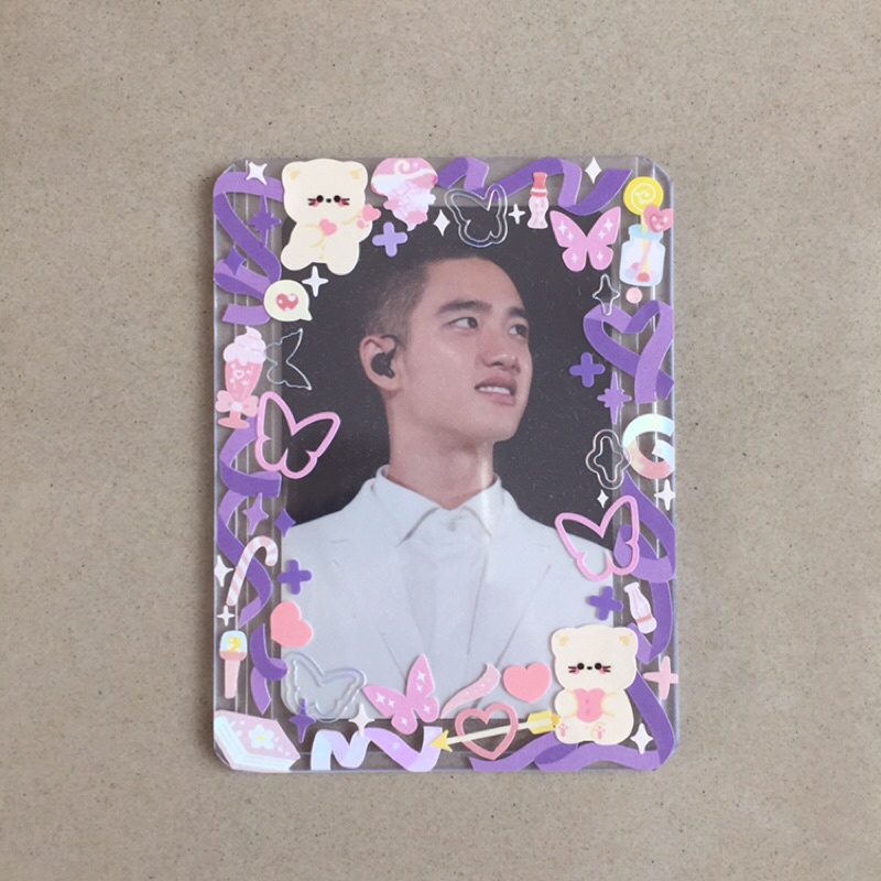 EXO D.O. KYUNGSOO ELYXION VOICE KEYRING PHOTOCARD WITH DECO
