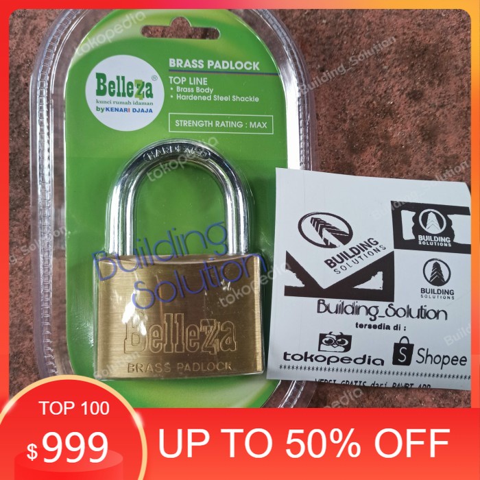 Brass padlock Bellezza GMB 174- 40 / 50 / 60 BRS || gembok belleza - 40mm
