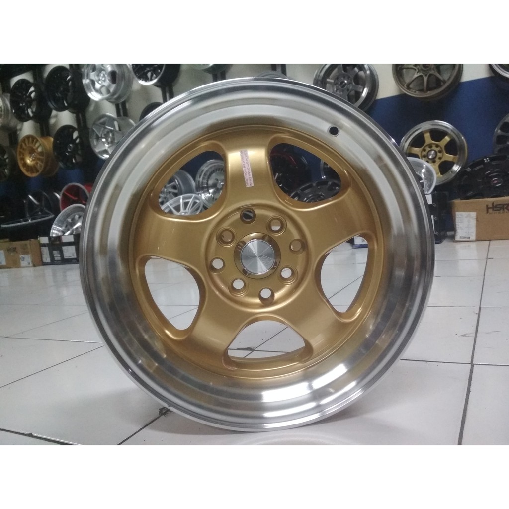 Velg Racing BRISKET JD5903 HSR Ring 16 Warna Gold Machine Lips