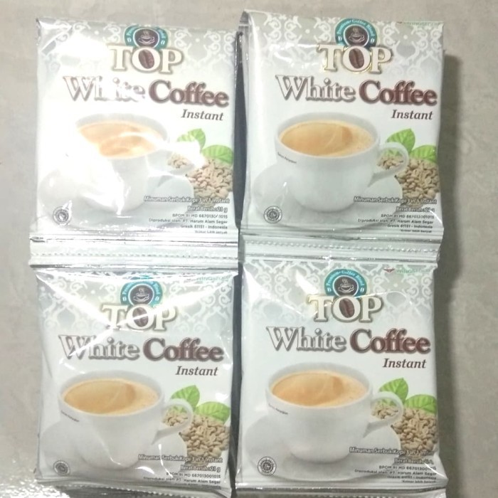 [1 RENCENG 12 SACHET] Top WHITE COFFEE Kopi Bubuk Instant 21 gr Saset 21gram Bungkus Wings Renteng