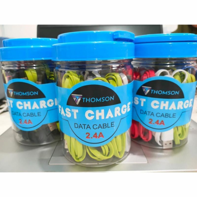 ISI 15 PCS JUAL PERTOPLES KABEL  DATA THOMSON T-1000 2.4A FAST CHARGING (1 TOPLES ISI 15 PCS)