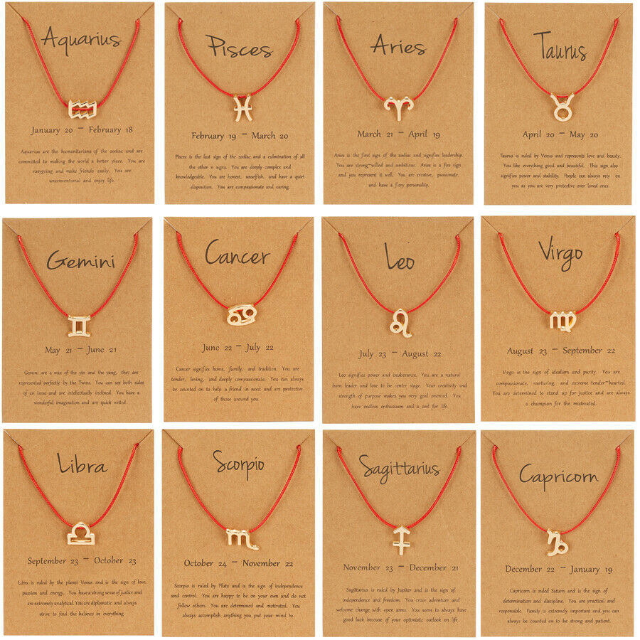 Gelang Rantai Kepang Handmade Desain 12 Zodiak Untuk Pasangan