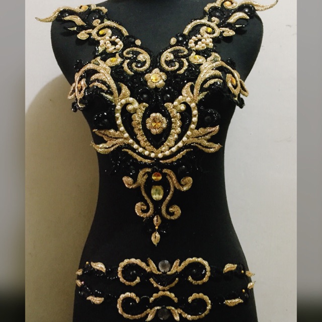 Renda Full Payet Hitam Gold