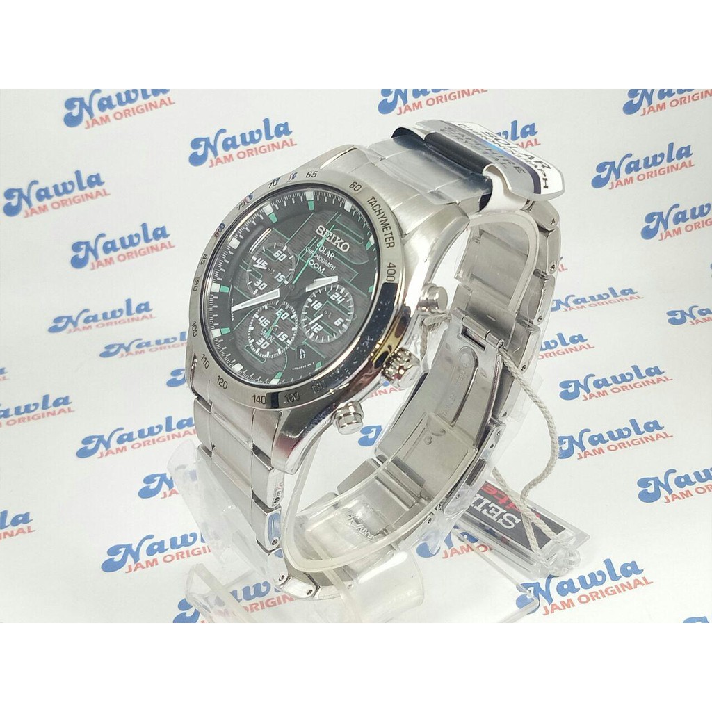 Seiko Solar SSC063P1 Chronograph Black Dial - Jam Tangan Pria SSC063