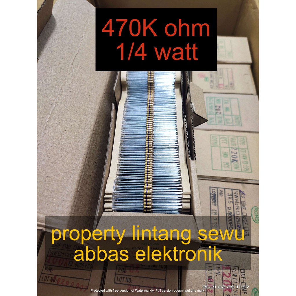 10PCS resistor 470k ohm 470 kilo ohm 470000 ohm 0.25 wat