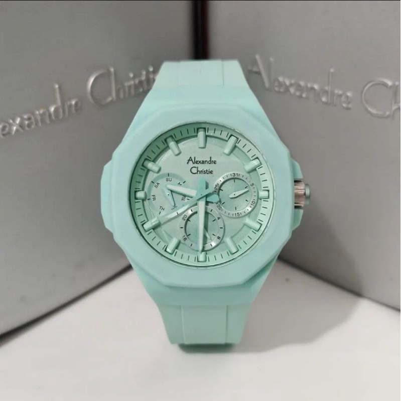Jam Tangan Alexandre Christie wanita AC 6590 / AC6590 B Hijau Original