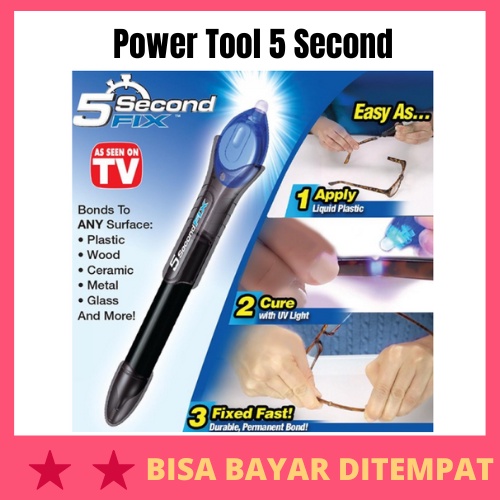 Power Tool 5 Second Fix Magic Glue / Lem Ajaib Perekat Tambal Penambal Kaca Plastik Metal Keramik Ka