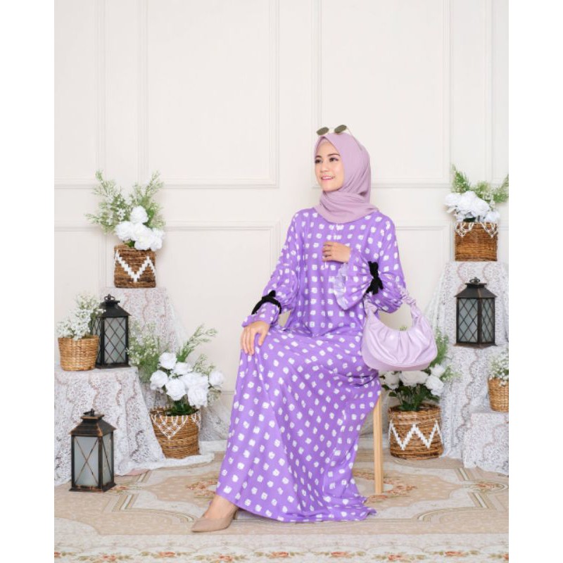 Luna homey dress gamis rayon viscose homedress bahan twill premium jumbo