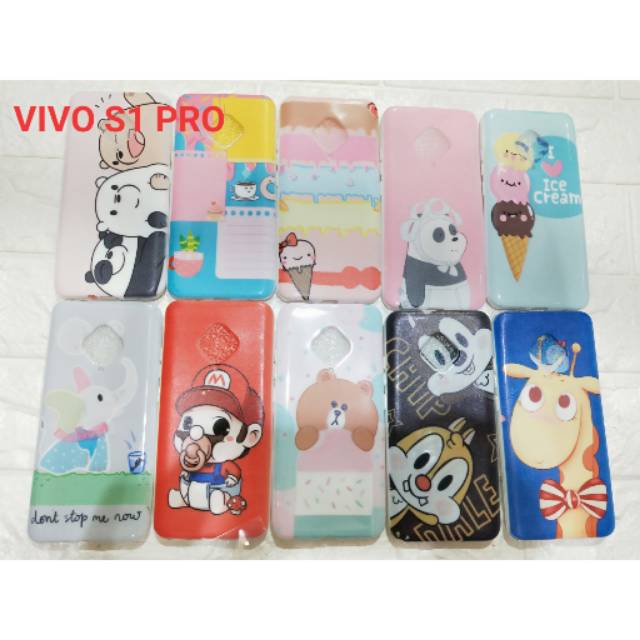 SOFTCASE VIVO S1 PRO s1pro Animasi GLOSSY KARAKTER lucu imut