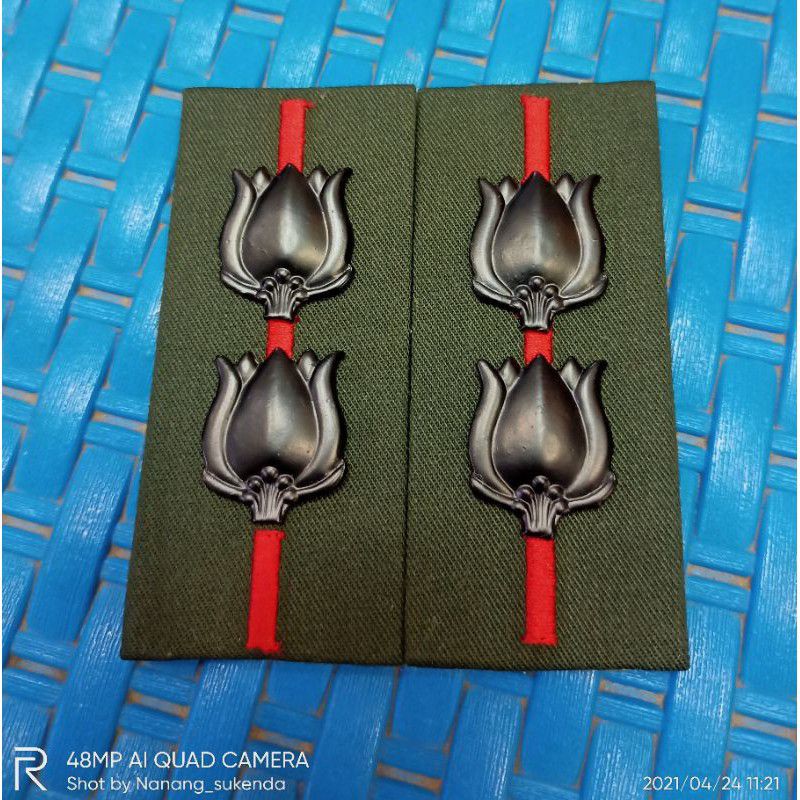 pangkat kerah baju pdl - logam