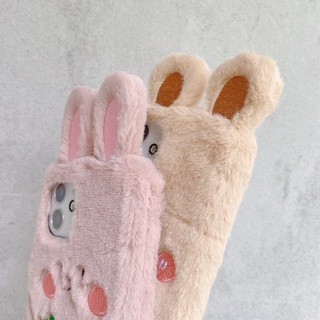 Cute Rabbit Bear Plush furry Iphone 13 pro max 13 mini 12
