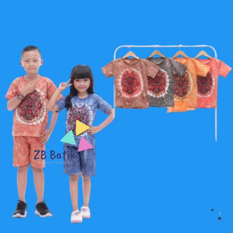 Setelan Kaos Barong Bali Base Anak Laki laki dan Perempuan Umur 1-11 Tahun / Setelan Barong Bali / Setelan Bali Anak / Setelan Barong Bayi / Setelan Barong