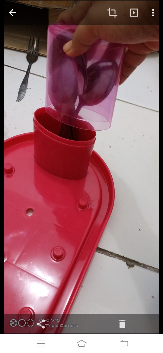 Tempat Sendok Garpu Gelas 3 In 1 Genki Market