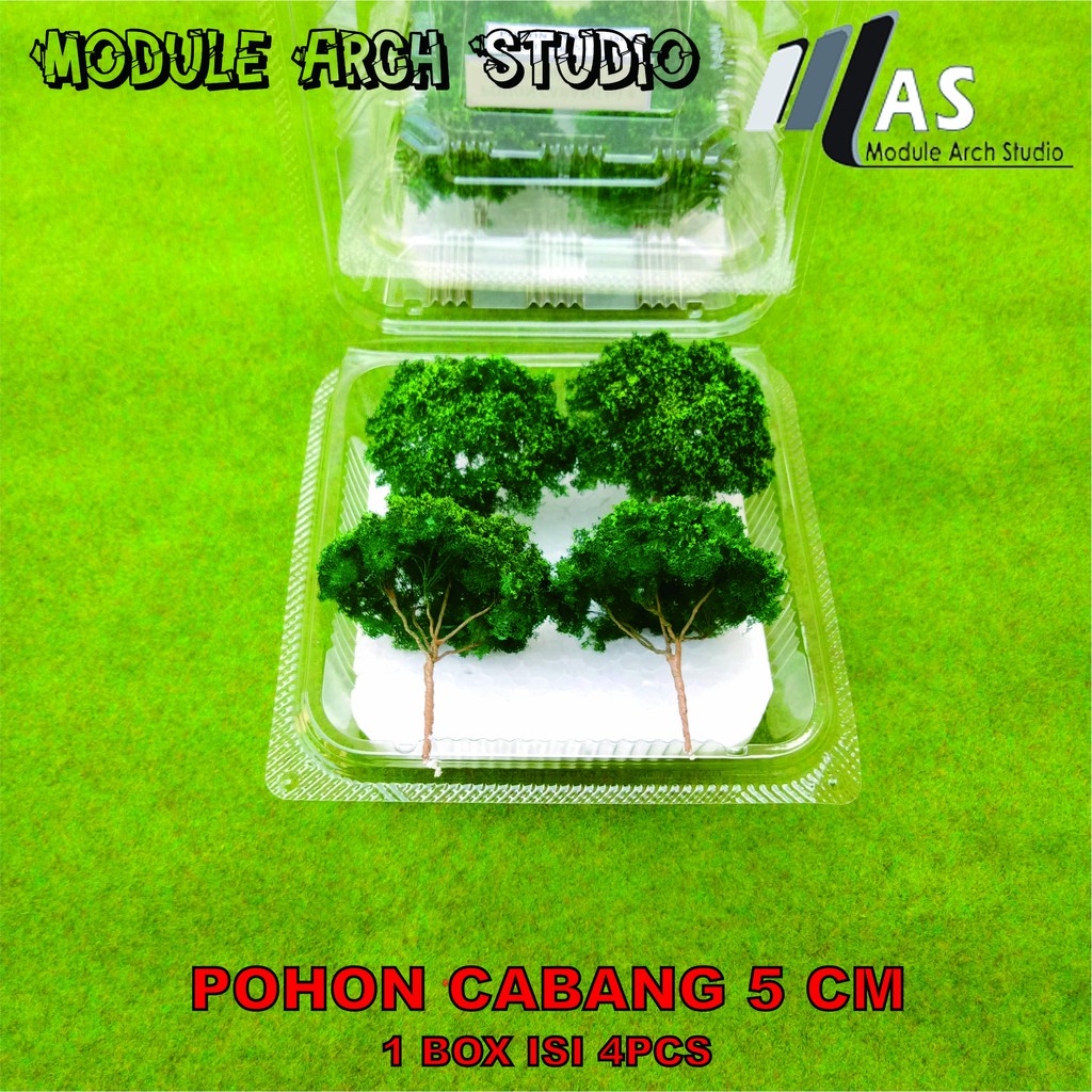 Maket Pohon Cabang Tinggi 5cm isi 4pcs