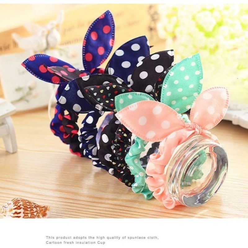 Ikat Rambut Korea CHIBI  / Karet Rambut Anak / Jepit Rambut / Kunciran Rambut Karet Chibi Murah IKAT RAMBUT ELASTIS CUTE - RABBIT EARS