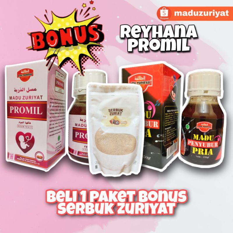 Paket Lengkap Promil Madu Zuriyat Plus Serbuk Zuriat