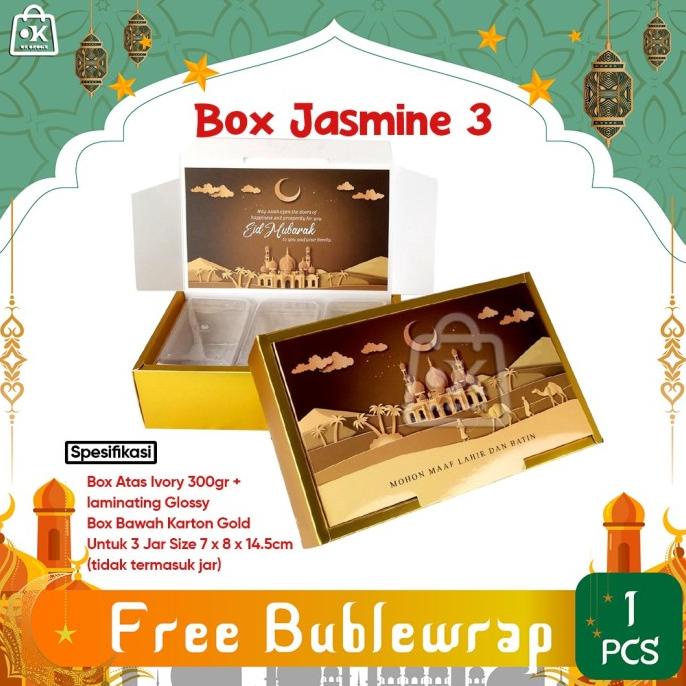 

@=@=@=@=] Box Toples Lebaran JASMINE 3 Idul Fitri utk Toples isi3 7x8x14.5(1lbr)
