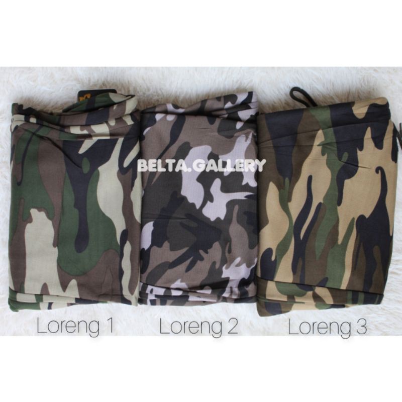 Celana Joger Loreng Army  7 per 8 Adem Super Melar Free Size fit Jumbo Import Premium