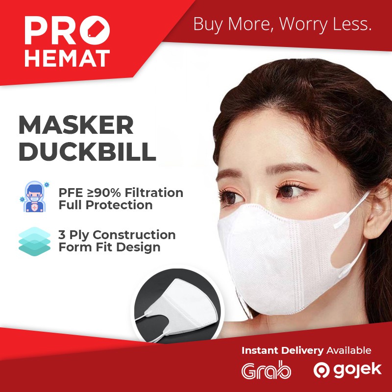PROHEMAT ( Harga Grosir )  Disposable Mask Duckbill Masker Kesehatan 3ply Masker wajah