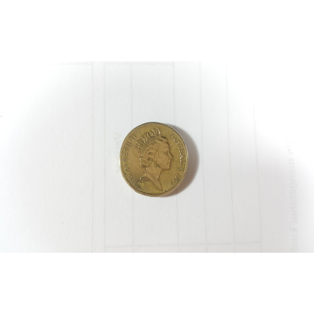 Uang Koin Kuno Australia 2 Dollars Elizabeth II 3rd portrait Tahun 1995